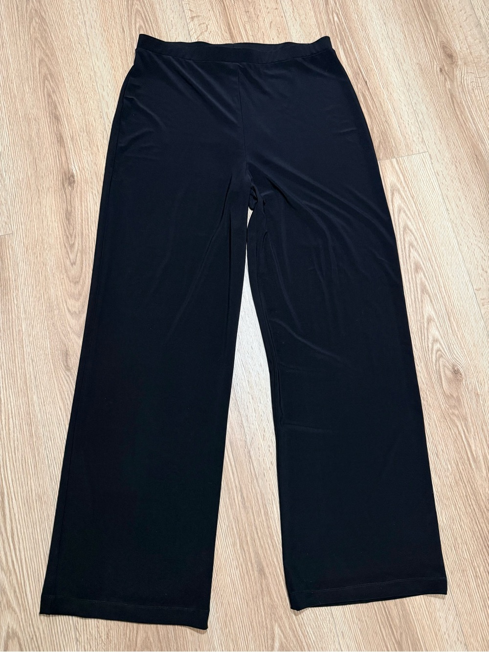 Frank Lyman Design Womens M Black Wide Leg Pull On Pants